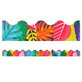 Carson Dellosa One World Colorful Leaves Scalloped Borders, 39 Feet/Pack, PK6 108407